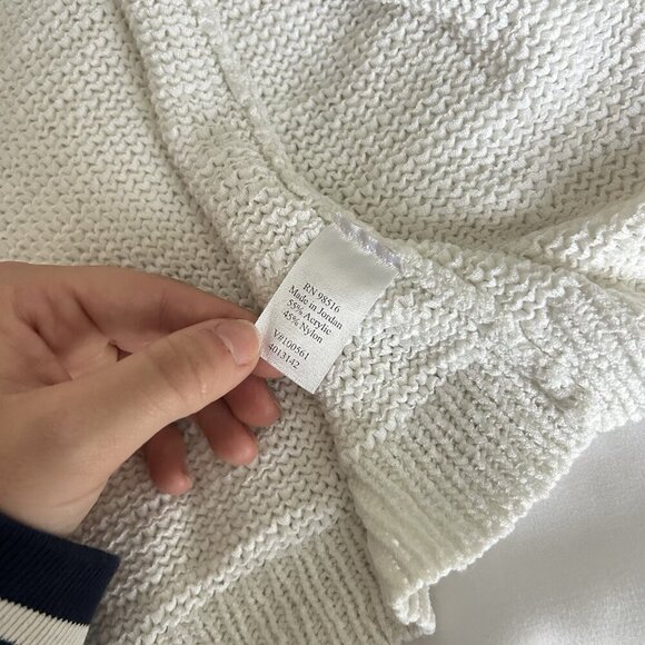 Coldwater Creek Womans 8 Cardigan Sweater White Cottagecore - Picture 5 of 6